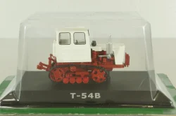 Т-54В трактор 1967, бело/красн, ТРАКТОРЫ история,люди,машины (Hachette) №16 1:43