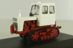 Т-54В трактор 1967, бело/красн, ТРАКТОРЫ история,люди,машины (Hachette) №16 1:43