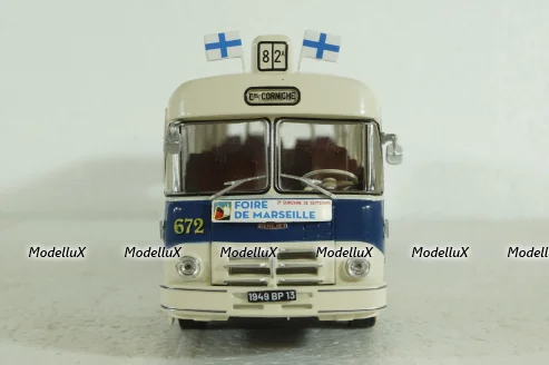 Berliet PBR 10, blue/white, AUTOBUS DAL MONDO, Hachette 1:43