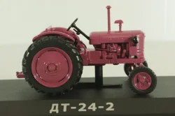 ДТ-24-2 трактор 1955, малиновый, ТРАКТОРЫ история,люди,машины (Hachette) №31 1:43