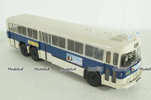 Berliet PBR 10, blue/white, AUTOBUS DAL MONDO, Hachette 1:43