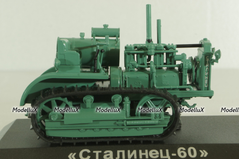 С-60 "Сталинец - 60" трактор 1933, зеленый, ТРАКТОРЫ история,люди,машины (Hachette) №76 1:43