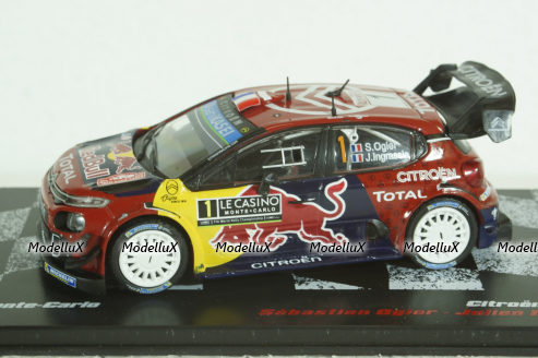 Citroen C3 WRC #1, Rally Monte Carlo 2019, Sebastian Ogier/Julien Ingrassia, Vencedores de Rally #6, Altaya 1:43 ( Чешская Серия) с журналом!