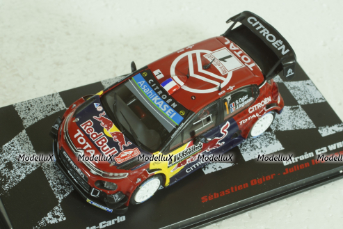 Citroen C3 WRC #1, Rally Monte Carlo 2019, Sebastian Ogier/Julien Ingrassia, Vencedores de Rally #6, Altaya 1:43 ( Чешская Серия) 