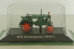 ВТЗ "Универсал" трактор 1934, зеленый, ТРАКТОРЫ история,люди,машины (Hachette) №4 1:43 Вариант 2