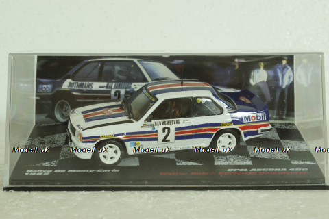 Opel Ascona 400 #2, Rally Monte Carlo 1982, Walter Rohrl/Christian Geistdorfer, Vencedores de Rally #13, Altaya 1:43 ( Чешская Серия) с журналом!