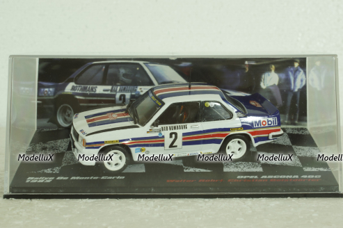 Opel Ascona 400 #2, Rally Monte Carlo 1982, Walter Rohrl/Christian Geistdorfer, Vencedores de Rally #13, Altaya 1:43 ( Чешская Серия) с журналом!