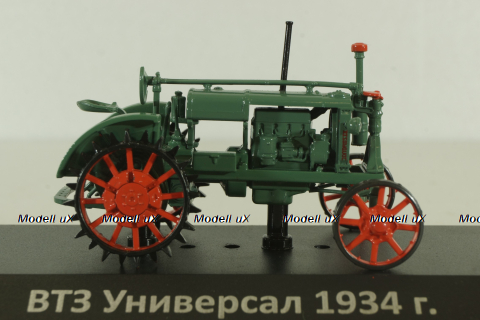 ВТЗ "Универсал" трактор 1934, зеленый, ТРАКТОРЫ история,люди,машины (Hachette) №4 1:43 Вариант 2 