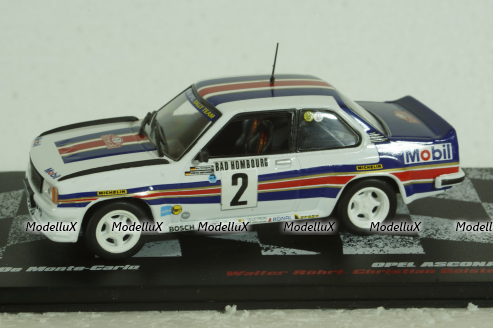 Opel Ascona 400 #2, Rally Monte Carlo 1982, Walter Rohrl/Christian Geistdorfer, Vencedores de Rally #13, Altaya 1:43 ( Чешская Серия) с журналом!