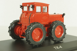 ТК-4 трактор 1950, красный, ТРАКТОРЫ история,люди,машины (Hachette) №100 1:43 с журналом