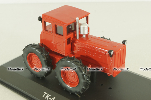 ТК-4 трактор 1950, красный, ТРАКТОРЫ история,люди,машины (Hachette) №100 1:43 с журналом