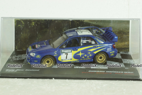 Subaru Impreza WRC #7, Rally New Zeland 2003, Petter Solberg/Phil Mills, Vencedores de Rally #27, Altaya 1:43 ( Чешская Серия) с журналом!