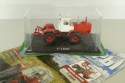 Т-150К трактор 1971, красный, ТРАКТОРЫ история,люди,машины (Hachette) №127 1:43 с журналом