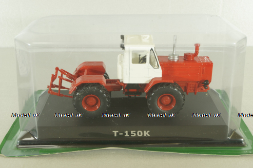 Т-150К трактор 1971, красный, ТРАКТОРЫ история,люди,машины (Hachette) №127 1:43 с журналом