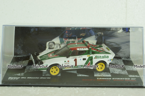 Lancia Stratos #1, Rally Monte Carlo 1977, Sandro Munari/Silvio Maiga, Vencedores de Rally #16, Altaya 1:43 ( Чешская Серия) с журналом!