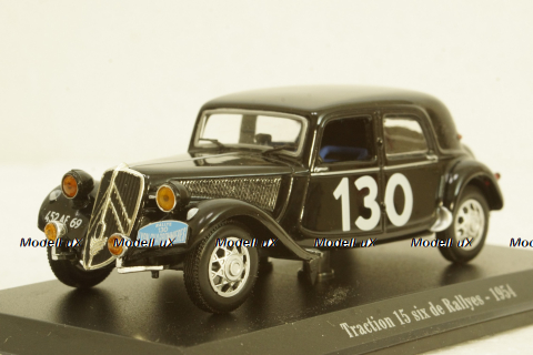 Citroen Traction 15 six de Rallyes 1954, black , Atlas 1:43