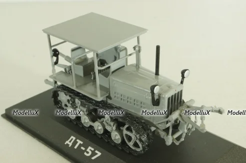 ДТ-57 трактор 1957, серый, ТРАКТОРЫ история,люди,машины (Hachette) №34 1:43