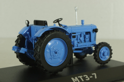 МТЗ-7 трактор 1959, синий, ТРАКТОРЫ история,люди,машины (Hachette) №74 1:43