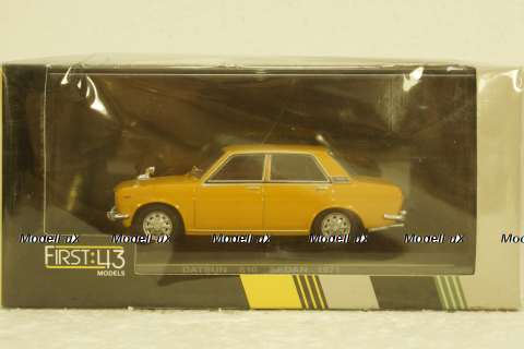 Datsun 510 Sedan 1971 Yellow, F43-136, First 43 1:43