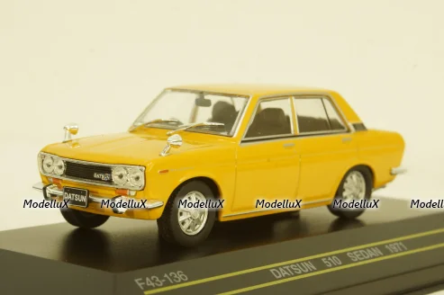 Datsun 510 Sedan 1971 Yellow, F43-136, First 43 1:43