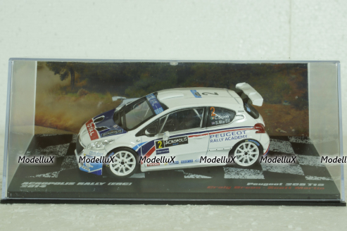 Peugeot 208 T16 #2, Rally Akropolis 2014, Craig Breen/Scott Martin, Vencedores de Rally #17, Altaya 1:43 ( Чешская Серия) с журналом!