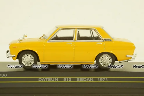 Datsun 510 Sedan 1971 Yellow, F43-136, First 43 1:43