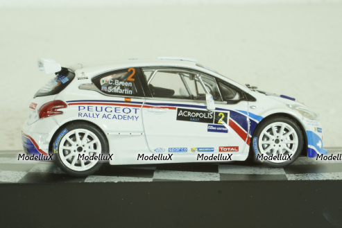 Peugeot 208 T16 #2, Rally Akropolis 2014, Craig Breen/Scott Martin, Vencedores de Rally #17, Altaya 1:43 ( Чешская Серия) с журналом!