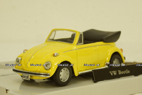 Volkswagen Beeatle cabriolet yellow, Rik&Rok (Cararama) 1:43
