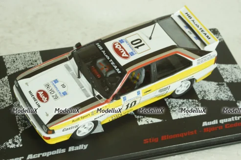 Audi Quattro A2 #10, Winner Acropolis Rally 1984, Stig Blomqvist/Bjorn Cederberg, Vencedores de Rally , Altaya 1:43