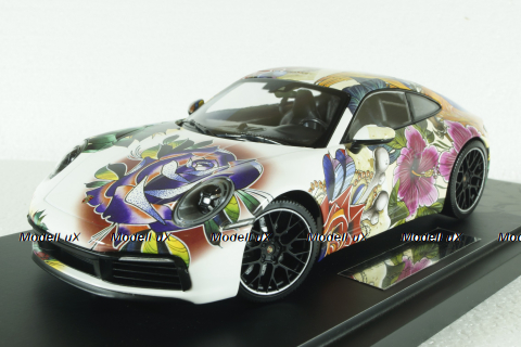 Porsche 911 Carrera 4S 2019, flower design, 155067329, Minichamps 1:18