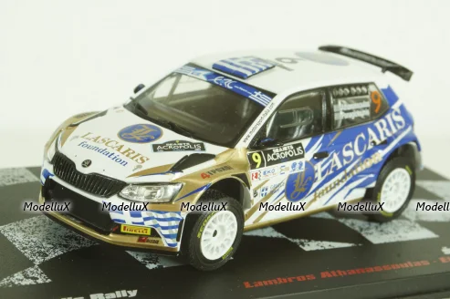 Skoda fabia R5 #9, Acropolis Rally 2016, L.Athanassoulas/E.Panagiotounis, Vencedores de Rally , Altaya 1:43