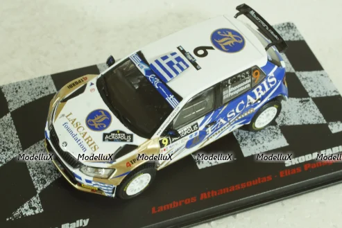 Skoda fabia R5 #9, Acropolis Rally 2016, L.Athanassoulas/E.Panagiotounis, Vencedores de Rally , Altaya 1:43