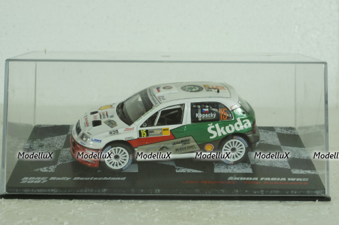 Skoda Fabia WRC #15, ADAC Rally Deutschland 2007, J.Kopecky/F.Schovanek, Vencedores de Rally , Altaya 1:43