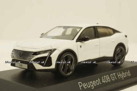 Peugeot 408 GT Hybrid 2023, white, 474812,  Norev 1:43