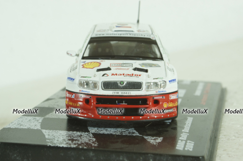Skoda Fabia WRC #15, ADAC Rally Deutschland 2007, J.Kopecky/F.Schovanek, Vencedores de Rally , Altaya 1:43