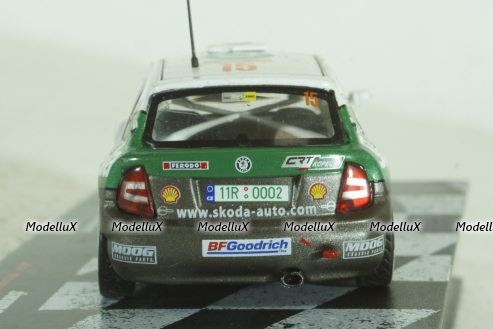 Skoda Fabia WRC #15, ADAC Rally Deutschland 2007, J.Kopecky/F.Schovanek, Vencedores de Rally , Altaya 1:43