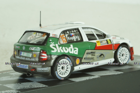 Skoda Fabia WRC #15, ADAC Rally Deutschland 2007, J.Kopecky/F.Schovanek, Vencedores de Rally , Altaya 1:43