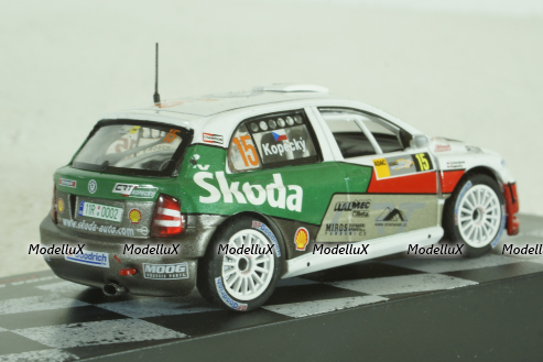 Skoda Fabia WRC #15, ADAC Rally Deutschland 2007, J.Kopecky/F.Schovanek, Vencedores de Rally , Altaya 1:43