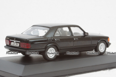 Mercedes 500SE (W126) 1979 black, WhiteBox 1:43