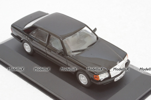 Mercedes 500SE (W126) 1979 black, WhiteBox 1:43