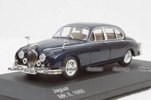 Jaguar MK II 1960, dark blue, WB047, Whitebox 1:43