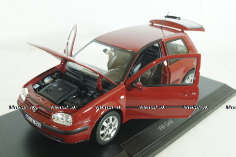 Volkswagen Golf 4 2002 Red, 188573, Norev 1:18