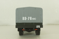 Газ-3307 бортовой с тентом 1989, синий/серый, Херсон Моделс 1:43