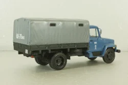 Газ-3307 бортовой с тентом 1989, синий/серый, Херсон Моделс 1:43