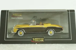 Mercedes 220 SE Convertible 1959 yellow/darkbrown, 28626, Vitesse 1:43
