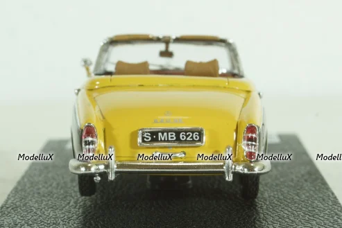 Mercedes 220 SE Convertible 1959 yellow/darkbrown, 28626, Vitesse 1:43