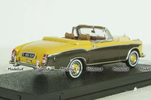 Mercedes 220 SE Convertible 1959 yellow/darkbrown, 28626, Vitesse 1:43