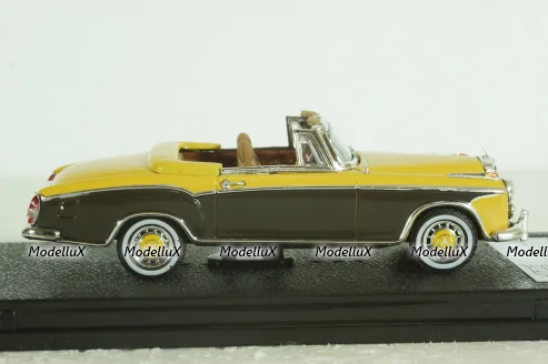 Mercedes 220 SE Convertible 1959 yellow/darkbrown, 28626, Vitesse 1:43