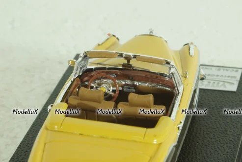Mercedes 220 SE Convertible 1959 yellow/darkbrown, 28626, Vitesse 1:43