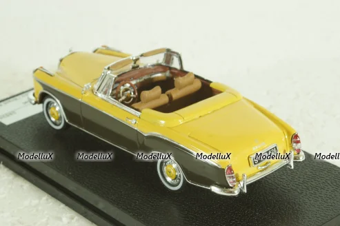 Mercedes 220 SE Convertible 1959 yellow/darkbrown, 28626, Vitesse 1:43